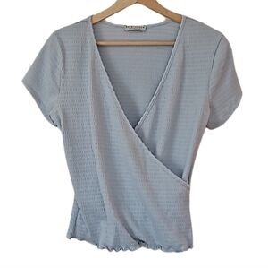 Paper Crane Ruched V-Neck Tee